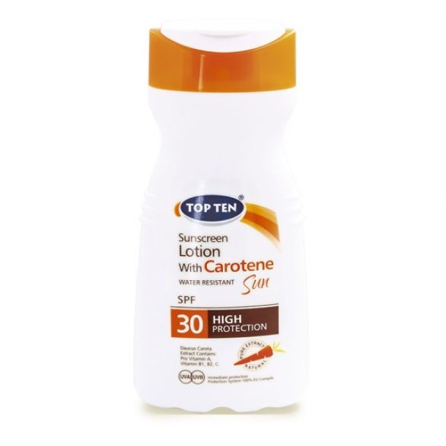 TOP TEN CAROTENE LOSION ZA SUNČANJE SPF 30 - Online Apoteka TOP TEN CAROTENE LOSION ZA SUNČANJE SPF 30